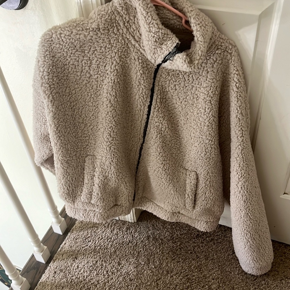 Fuzzy American eagle jacket